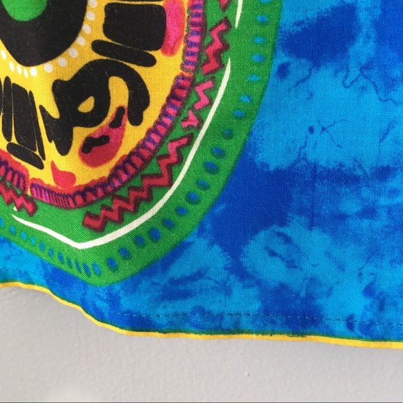 Beach Coverup Wrap Skirt Blue Tie-Dye Rayon NWOT - Picture 5 of 8